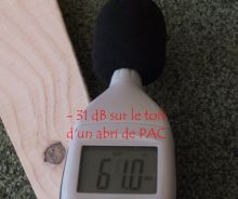 - 31 dB au niveau du toit standard